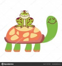 Лягушонок прокатился верхом на черепахе