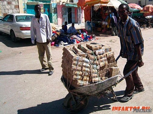Да и в Сомали на рынок тоже не очень удобно за хлебушком ходить.
