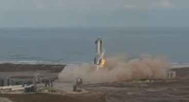 "Через несколько минут после мягкого приземления ракета взорвалась прямо на посадочной площадке"

Значит, всё же горела. (6:25 на видео.)