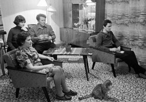 Хорошие времена были! Даже коты новости смотрели,а не бесились по ночам!