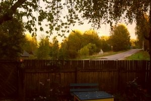 А я выйду на крыльцо и любуюсь.