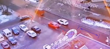 Ламба рванул на обгон - это раз, за долю секунды поравнялся с белым авто за которым и ехал - это два, а дальше уже увидел нос Ягура и шел на тормозах - три. Всё сходится?
Почему рванул именно в том месте? Потому что законопослушный и ехал на 40 как и полагается, а за перекрёстком начинается 60, вот и рванул за ранее - за перекрёстком уже было бы 60.
Всё логично и предсказуемо, а вот Ягуар вылезал без остановки, как будто он не ягуар а крокодил. Скорость Ламбы, сколько он там смог успеть превысить(50 максимум), для Ягуара не оправдание.