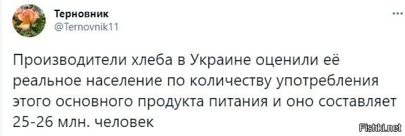 всё логично. 25 осталось, ну и до 3-5 млн туда сюда в пшекостан и прочие чехии ездят работать.... эт вам не 91й год, с 52млн населения, промышленностью, армией которую европа боялась как огня (кто не в курсе - именно армия УССР, собственно группировка войск СССР на Украине , Советской, и должна была выйти к Ла-Маншу, намотав на траки танков евроценности... вот поэтому так отчаянно все это дело и пилили на металл при кравчуке и кучме...боялись, что хоть и Союз пал, но мало ли?!...вот. конкуренты не нужны там, только предатели..и оказалось, что последних хватает с лихвой)