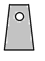 Как-то давно я гулял по весеннему лесу. Снег сошёл и когда он таял, то с пригорка вымыл себе в песке русло. Песок вымылся и камни остались. Среди камней я нашёл такой (ниже картинка). Высота 5 см, низ - 2.5 см, верх 2 см, толщина 1 см. Со сквозным отверстием. Из твёрдой серой монолитной породы без включений. Правильной формы. Отшлифован и без острых граней. Потом я его потерял. Или он ушёл. Что это было - я не знаю. Если грузило для рыбалки, то зачем добиваться идеальной формы? Да и рек в том месте поблизости нет и деревень и дорог.