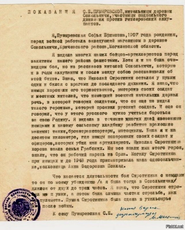 А как быть с Кричевским музеем? Со свидетелями?
А не могли по немцам стрелять с нескольких позиций?