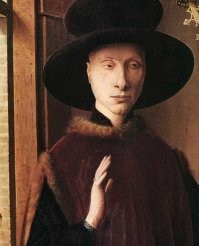 Полотно датировано 1434 годом. Знаменитый голландский художник Ван Эйк изобразил богатого итальянского купца Джованни Арнольфини