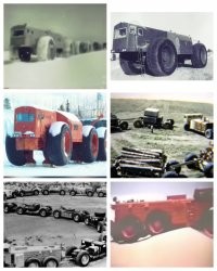 Какие, нахрен, там рельсы? 
Этот автопоезд, как раз для бездорожья сделан.