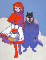 " Он сильно отличался от того зверя, в которого превращался Александр. Настолько, что казался принадлежащим к другому биологическому виду. Он был меньше по размерам, коротколап и совершенно лишен грозного обаяния хищника-убийцы. Его продолговатое бочкообразное туловище казалось слишком тяжелым для жизни среди дикой природы, тем более в условиях естественного отбора. Это жирное тело наводило на мысли о древних бесчинствах, о христианских мучениках и римских императорах, скармливающих зверью своих врагов. Он больше всего походил... Да, он больше всего походил на огромную отъевшуюся таксу, которой пересадили волчью шкуру..." 
Виктор Пелевин. Священная книга оборотня.