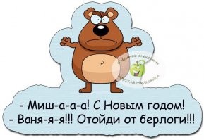 Два товарища разбудили спящего в берлоге медведя