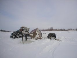 На зимниках насмотрелся... Вот фото с Печоры. Ведь говорили, останавливали! Нет. Попёрлись, дебилы.