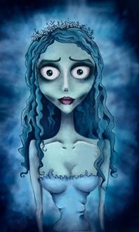 Честно говоря выглядит ужасно))) Типа как из мультика вылезла...из мультика Бертона! Труп невесты.