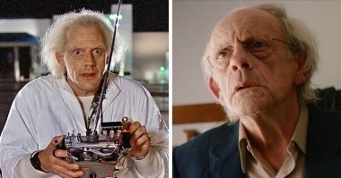 Кристофер Ллойд (82года).Он в 1985 выглядел на 82