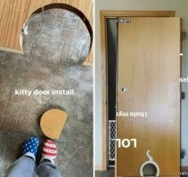 Для пары дебилов что минуснули...Если дверь перевернуть то получится так