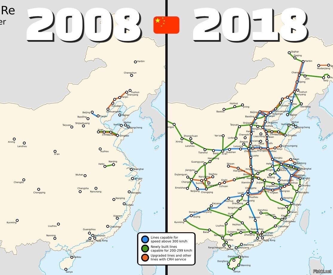 Скоростные поезда в китае карта