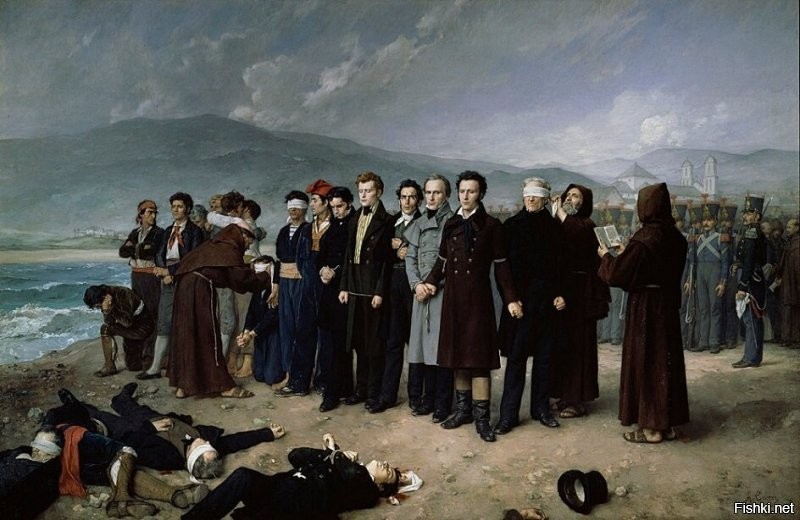 "Расстрел генерала Торрихоса" - потрясающая картина. Огромная. Выставлена в музее Прадо в Мадриде.