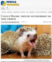 Щас опять соседи писать начнут, что у нас с голодухи ежей едят)
