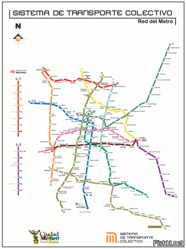 Это и есть карта метро Мехико.