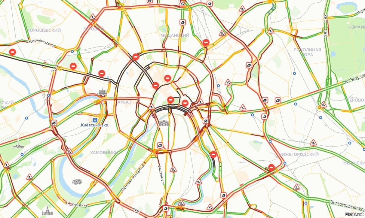 Пробки москва сейчас онлайн карта смотреть