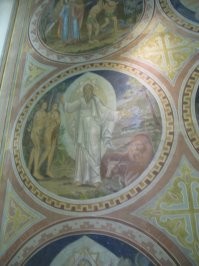 Церковь Бориса и Глеба в Кидекше.
Росписи . Фрагментарные фрески со времени постройки.