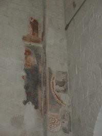 Церковь Бориса и Глеба в Кидекше.
Росписи . Фрагментарные фрески со времени постройки.