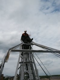 Это я на башенном кране в молодости.