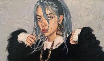 Мне показалось, но многие лица на картинках  похожи на американские знаменитости.
например похожа на Билли Айлишь