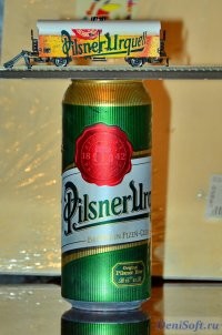 Это платформа с бочками. Вот вагон для перевозки пива: