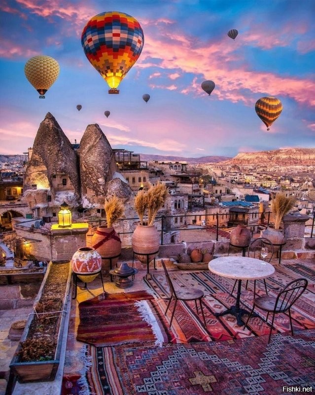 Кападокия, Турция. Летал там на шарике, очень красивые места.