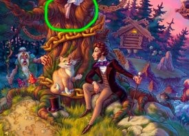 Так, видим избушку на курьих ножках, витязя, кота, лешего, а что случилось с русалкой?