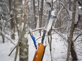 Нормально вполне, зато ствол снегом не забьет - подскажи мужу