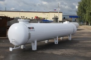 Газгольдер-стальной цилиндр, вес - 5 тонн.