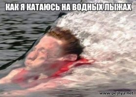 Слониха на водных лыжах - знаменитость 50-х