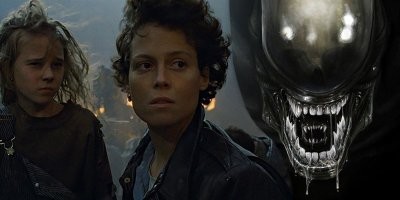 ...Небольшая группа людей на ограниченной территории пытается спастись от ужасного неубиваемого инопланетного монстра... Мужчины погибли, отважная женщина и девочка убивают монстра... 
Где-то я уже это видел...