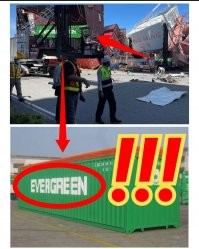 Контейнеровоз врезался в док порта и опрокинул гигантские краны