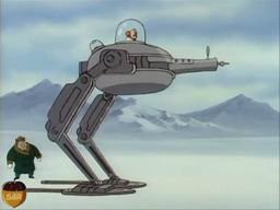 Чип и Дейл. Серия №41. Там профессор Нимнул отрезает роботом с лазером кусок айсберга.