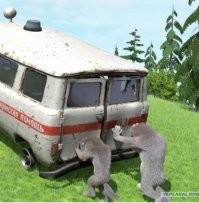 Волки сзади.