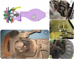 Странно, можно было и на крестовинах передний мост сделать. 
Те же Соболи-Газели ездят с крестовинами, и ничего.