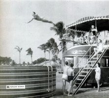 Вам не кажется что кто-то сейчас свернёт себе шею? Ну или отобъёт пузо. Никого не смущает глубина бассейна?