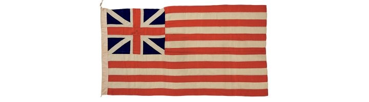 На картинке флаг образца 1896г.
В 1775 официальный флаг США был такой: