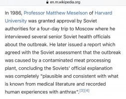 Фильм есть на трекере.Но повторюсь кинематограф своеобразный,но как бы посмотреть на возможное развитие ситуации стоит. 
===
Кстати да   в 1979 году весь научный мир (включая западный) с пеной у рта доказывал, что вспышка сибирской язвы в Свердловске была «мамой клянусь природная». Даже схожее с ВОЗовским расследование было   см. скрин. 
А потом Ельцин в 1992 признался что сам в свое время помогал пудрить мозг всему миру, и что это таки была лабораторная утечка
=====
Когда нибудь и по короне чего напишут :-)