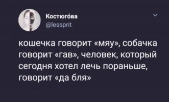 Сын с отцом играют в игру
- Папа, отгадай загадку, что такое дзинь дзинь мяу мяу?
-Не знаю..
- Это кошечка на трамвае приехала.
- Папа, а что такое дзинь дзинь хрю хрю?
- Ну получается свинка на трамвае приехала.
- Правильно!
Отец:
- А теперь я загадаю. Что такое дзинь дзинь гав гав?
Сын:
- Собачка на трамвае приехала?
Отец:
- Нет, это мама с работы пришла...