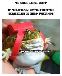 У меня в жару, в рюкзаке лежит бутылка со льдом,  отменно охлаждает спину