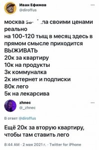 20 кр за квартиру? Да ты сегодня комнату по такой цене за*бёшься искать!
