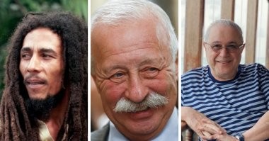 Боб Марли, Леонид Якубович и Евгений Петросян родились в 1945 году, те кто не с Ямайки , еще кряхтят ...