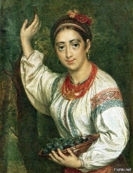 Украинская девушка с полотна Тропинина. Сразу видно - чистокровная славянка.