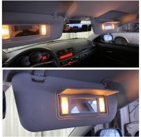 Солнце в глаза светит ... А про это ты сцуко не слышала и не видела ни разу!? Или ты зеркало на козырьке использовала только для правки своего нагубного покрытия помады после отсоса?