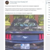 Дорожные разборки из Петербурга: разъярённый водитель «Мустанга» напал на автомобилиста