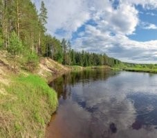 Очень на реку Березина в Беларуси похоже. Очень. Не удивлюсь, если именно она и есть. У меня дача в тех краях...