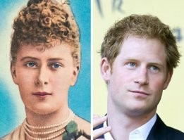 Гарри очень сильно похож на свою прапрабабушку королеву Марию Текскую. А на рыжего конюха он похож только цветом волос.