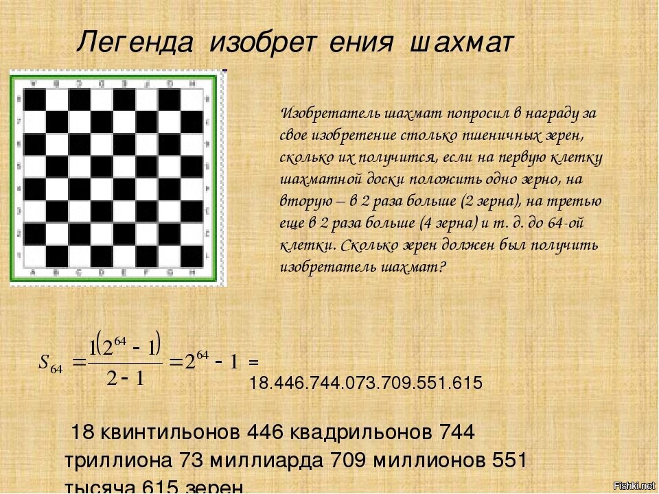 Число клеток на шахматной доске. Задача о зёрнах на шахматной доске. Легенда об изобретении шахмат. Легенда о шахматной доске. Формула шахматной доски.